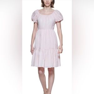 CK nude pink puffed sleeves size 12